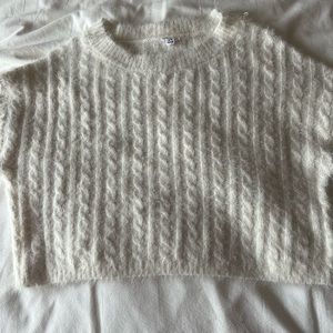 Fluffy White Sweater